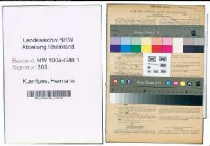 Entnazifizierung Hermann Kuentges , geb. 23.02.1900 (Justizinspektor)