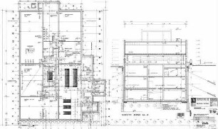 Stuttgart Hbf: Neubau Basagebäude - Heizung / Schnitt Achse 14/15 Nebengeb. Heizung