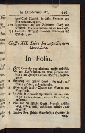 535-550, Classis XII. Libri Incompacti; item Convoluta