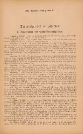 [III.] Terminhandel in Effecten
