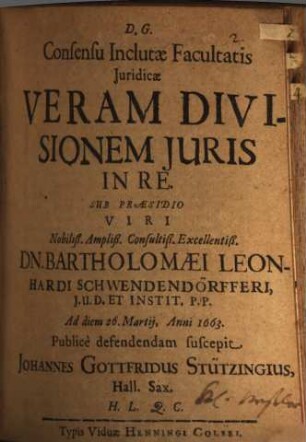 De vera divisione iuris in re