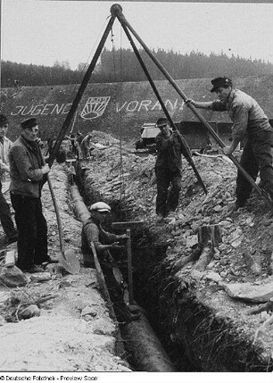Sosa, Verlegung Rohrleitung, 1950
