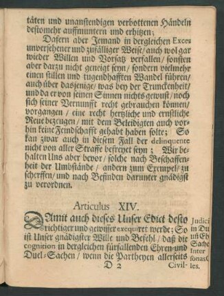 Articulus XIV.