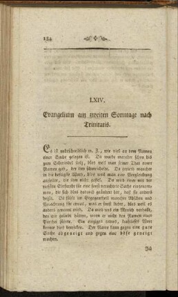 LXIV. Evangelium am zweiten Sonntage nach Trinitatis.