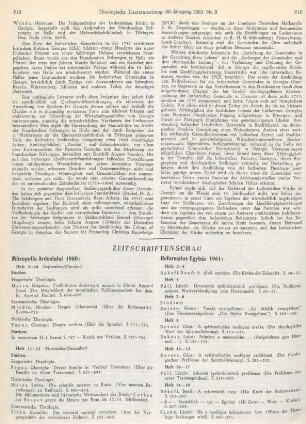 715-716 [Rezension] Winde, Hermann, Die Frühgeschichte der Lutherischen Kirche in Georgia