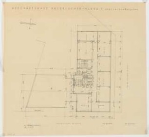 Bürohaus Bayerischer Platz 1 / Landshuter Straße 21, Berlin-Schöneberg: Grundriss 6. Obergeschoss 1:100