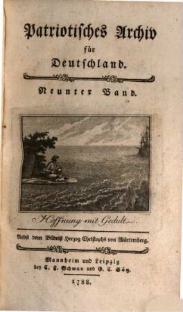 Patriotisches Archiv für Deutschland. 9. 1788