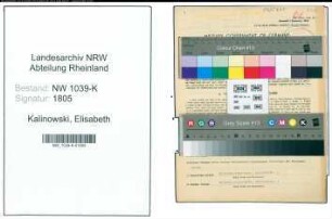 Entnazifizierung Elisabeth Kalinowski , geb. 11.06.1920 ()