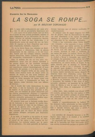 Cuento de la semana : La soga se rompe...