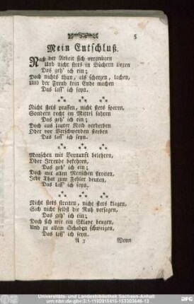 Mein Entschluß.