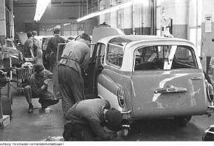 Leichtindustrie, u.a. Textilindustrie, Herstellung von Radiogeräten, Federballschläger, VEB Automobilwerk Eisenach, VEB Ankerwerk Rudolstadt - Anker Steinbaukästen, Januar - Juli 1960