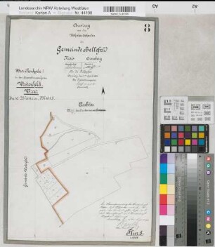 Westenfeld (Sundern), Separation Westenfeld, Bl. 8 Brouillonkarte Hellefeld Flur 8