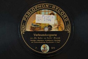 Verleumdungsarie : aus "Der Barbier von Sevilla" / (Rossini)