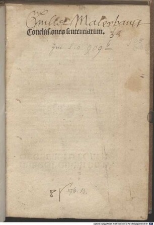 Conclusiones super quattuor libros Sententiarum
