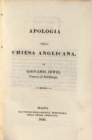 Apologia della Chiesa Anglicana