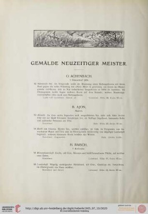 Gemälde neuzeitiger Meister (Nr. 52-100)