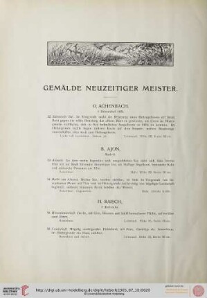 Gemälde neuzeitiger Meister (Nr. 52-100)