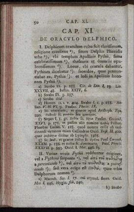 Cap. XI. De Oraculo Delphico – Cap. XII. De Oraculo Trophonii