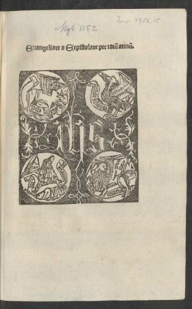 Plenarium. Epistolare et evangeliare per totum annum de tempore et de sanctis