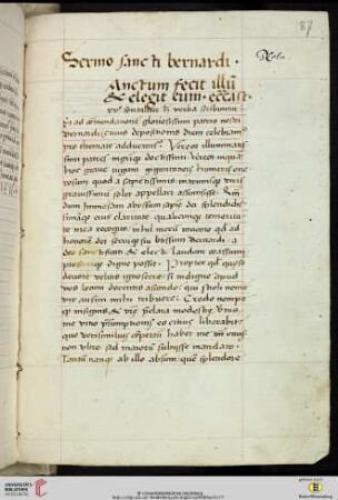 Sermo 2: Sanctum fecit illum et elegit eum …