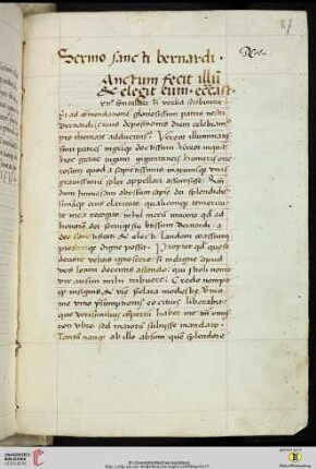 Sermo 2: Sanctum fecit illum et elegit eum …