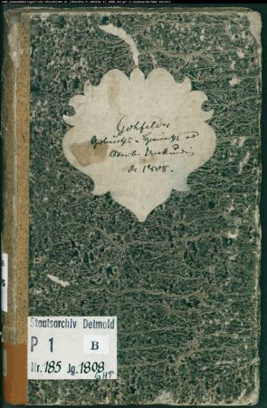 Zivilstandsregister der evangelischen Gemeinde Gohfeld, Kreis Herford (GHT 1808). (Gemeinde: Evangelische Gemeinde Gohfeld)