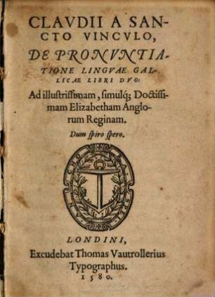 De Pronuntiatione linguae gallicae