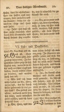 VI. Lob- und Danklieder