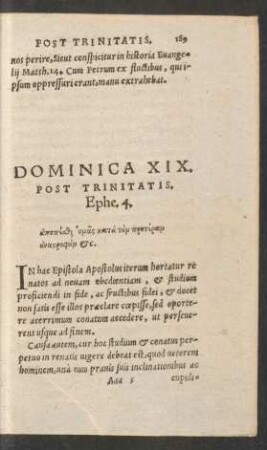 Dominica XIX. Post Trinitatis.