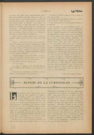 Elogio de la curiosidad