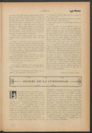 Elogio de la curiosidad