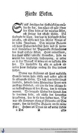 Fierde Boken.