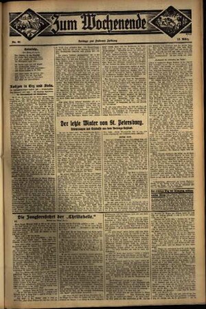 Zweite Ausgabe vom Sonntag, den 13. März 1932.