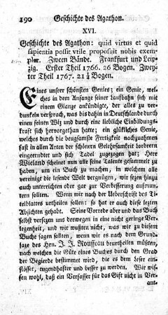 Geschichte des Agathon.