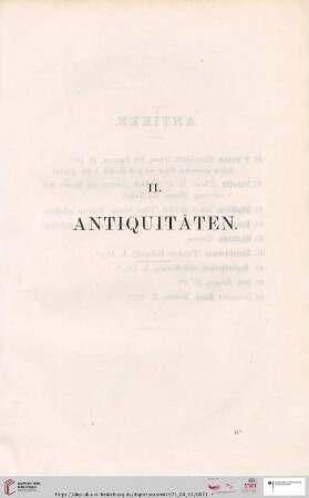 II. Antiquitäten (Nr. 41 - 977)