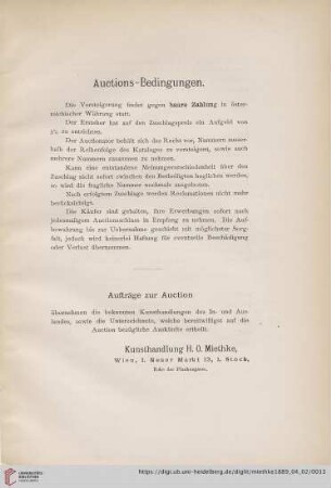 Auctions-Bedingungen