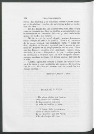 Muerte y vida