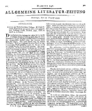Nachrichten von guten und lobenswürdigen Handlungen : aus der verflossenen und gegenwärtigen Zeit / hrsg. von J[ohann] C[hristian] Zieger. - Leipzig : Hilscher Th. 1.-2. - 1791-1792