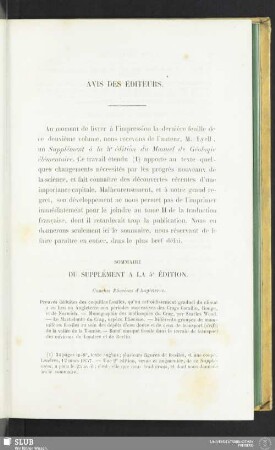 Avis des éditeurs
