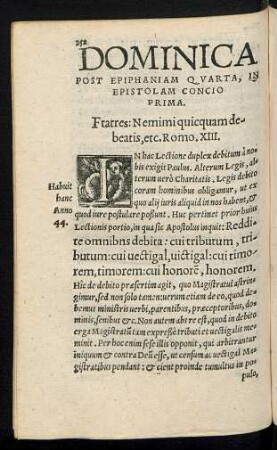 Dominica Post Epiphaniam Quarta, In Epistolam Concio ...