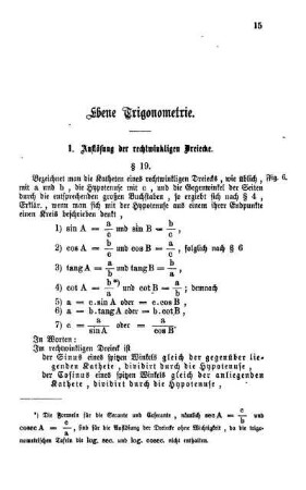 Ebene Trigonometrie.
