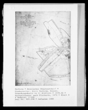 Niederwetter, Kreis Marburg, Hessen. Gemarkungskarte in 11 Blättern — Blatt 4