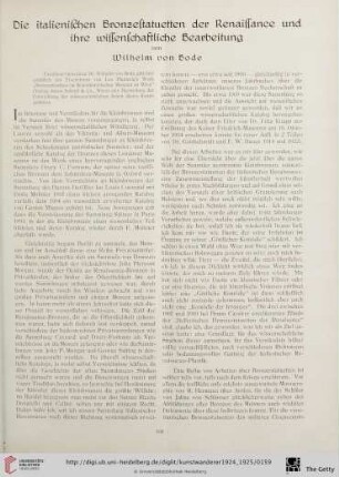 6/7: Die italienischen Bronzestatuetten der Renaissance und ihre wissenschaftliche Bearbeitung