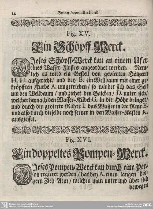 Fig. XV. Ein Schöpff-Werck.