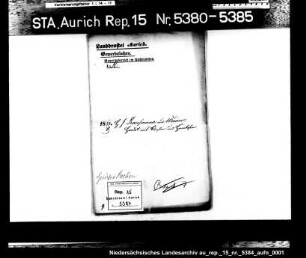 Hausiererkonzessionen für Einwohner aus dem Amt Weener: H.J. Kaufmann aus Weener, Bürsten