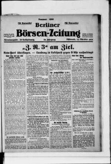 Berliner Börsen-Zeitung, Abendausgabe