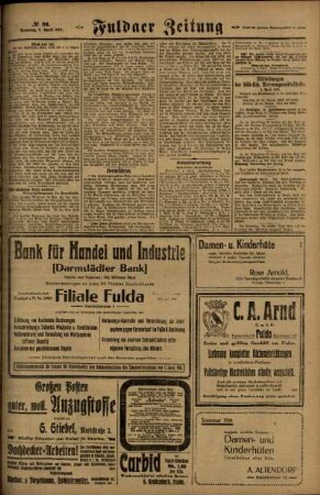 Dritte Ausgabe vom Samstag, den 05. April 1919.