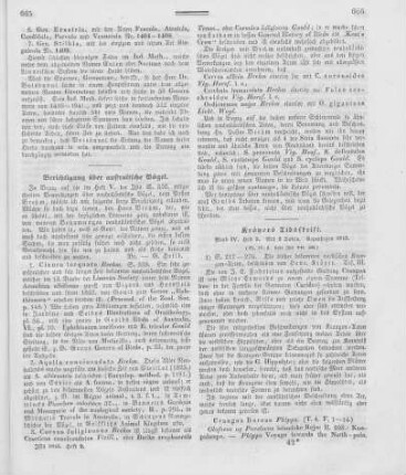 Berichtigung über australische Vögel / Br. - G. Hrtlb.