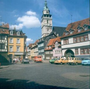 Bad Langensalza. Blick zum Turm der Marktkirche St. Bonifatius