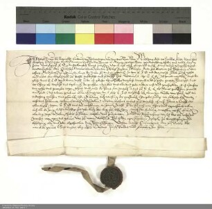 Lehenaufsage Philipps Graf von Rieneck an Wolfgang [Dietrich von Eusigheim], Abt von Fulda, bezüglich des Dorfs Wolfsmünster